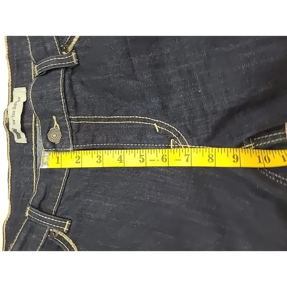 Levis 524 Superlow Jeans 17M‎ 38x32 Dk Wash Low Rise Straight Cut